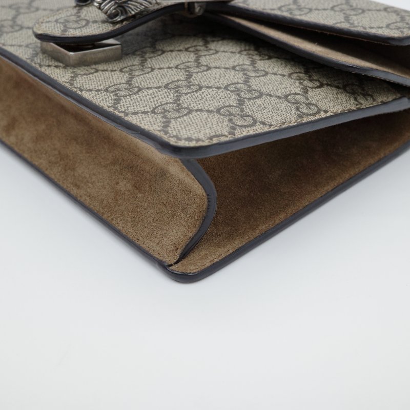 GUCCI 咖PVC 卡其邊酒神鏈包-5