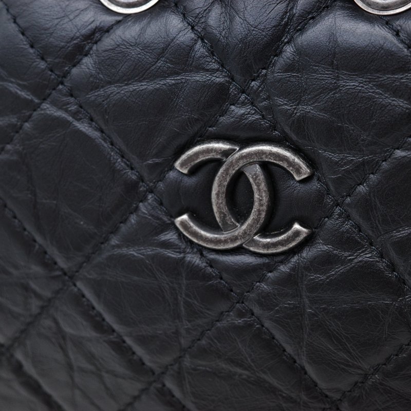 Chanel Gabrielle Backpack 流浪 雙後背包 黑色小牛皮-11