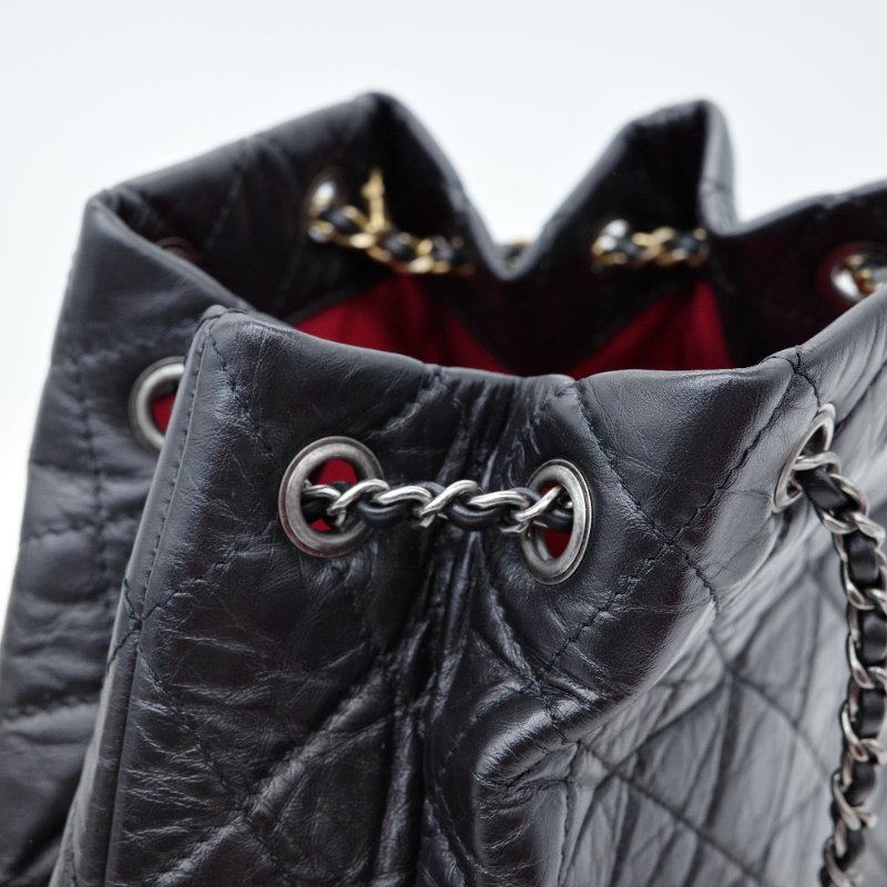 Chanel Gabrielle Backpack 流浪 雙後背包 黑色小牛皮-13