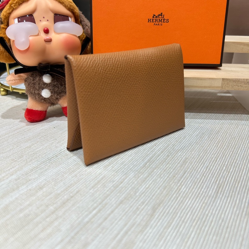 Hermes Calvi duo Card Holder Gold-1