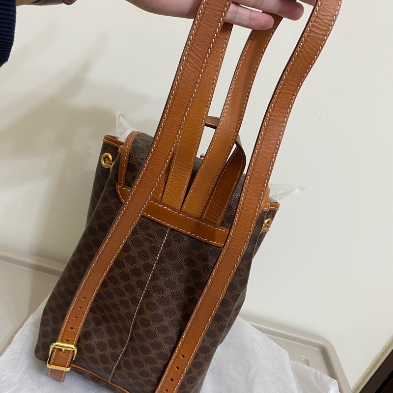 Celine古董老花後揹包-8