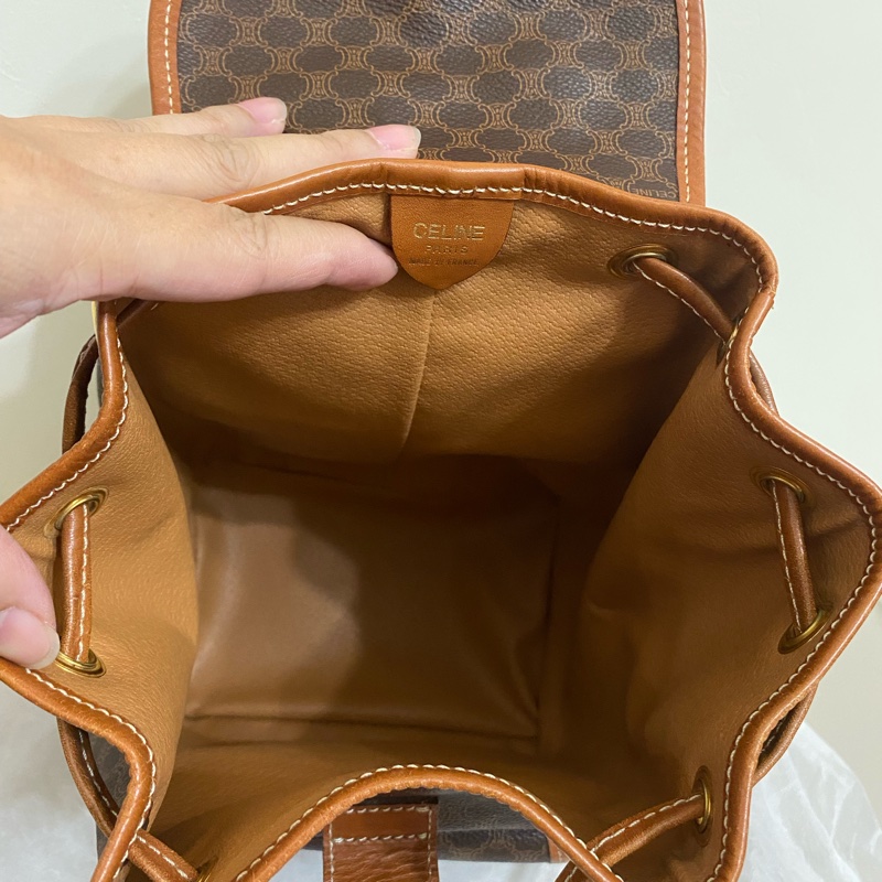 Celine古董老花後揹包-15