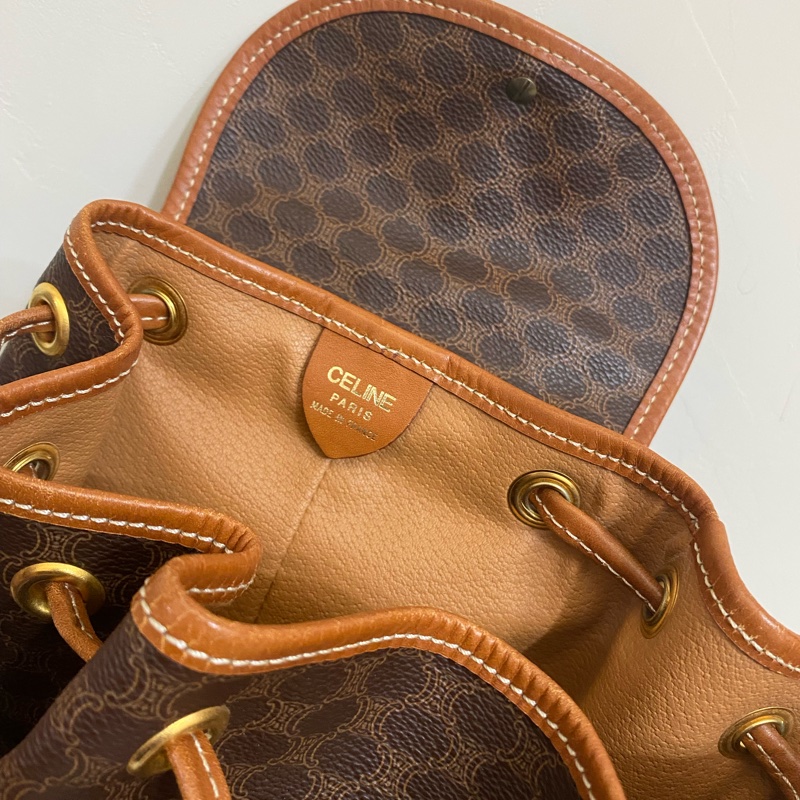 Celine古董老花後揹包-17
