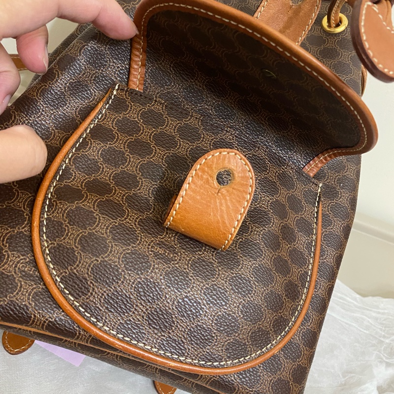 Celine古董老花後揹包-36