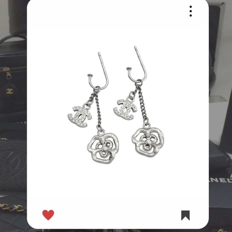 🛍️🎁 雙11🔥 11月新品上架 🔥💖 新款 香奈兒 Chanel 山茶花四葉草水鑽耳環 🔥 香奈兒熱賣款 香奈兒經典款 耳環 CHANEL EARRING-7