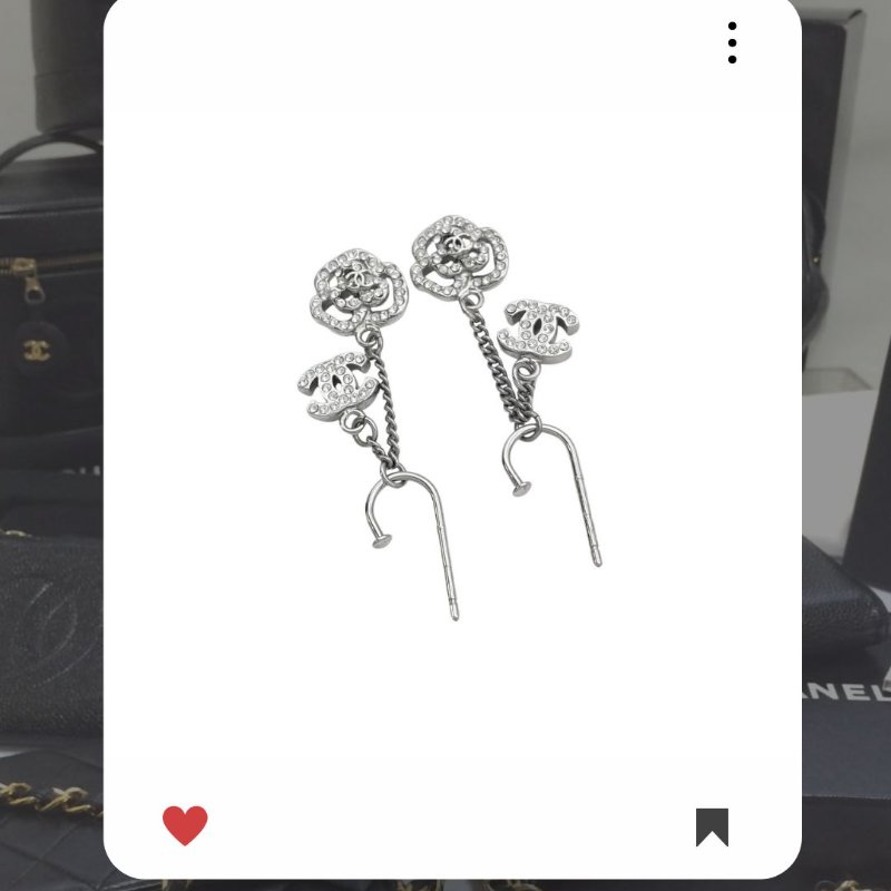 🛍️🎁 雙11🔥 11月新品上架 🔥💖 新款 香奈兒 Chanel 山茶花四葉草水鑽耳環 🔥 香奈兒熱賣款 香奈兒經典款 耳環 CHANEL EARRING-8