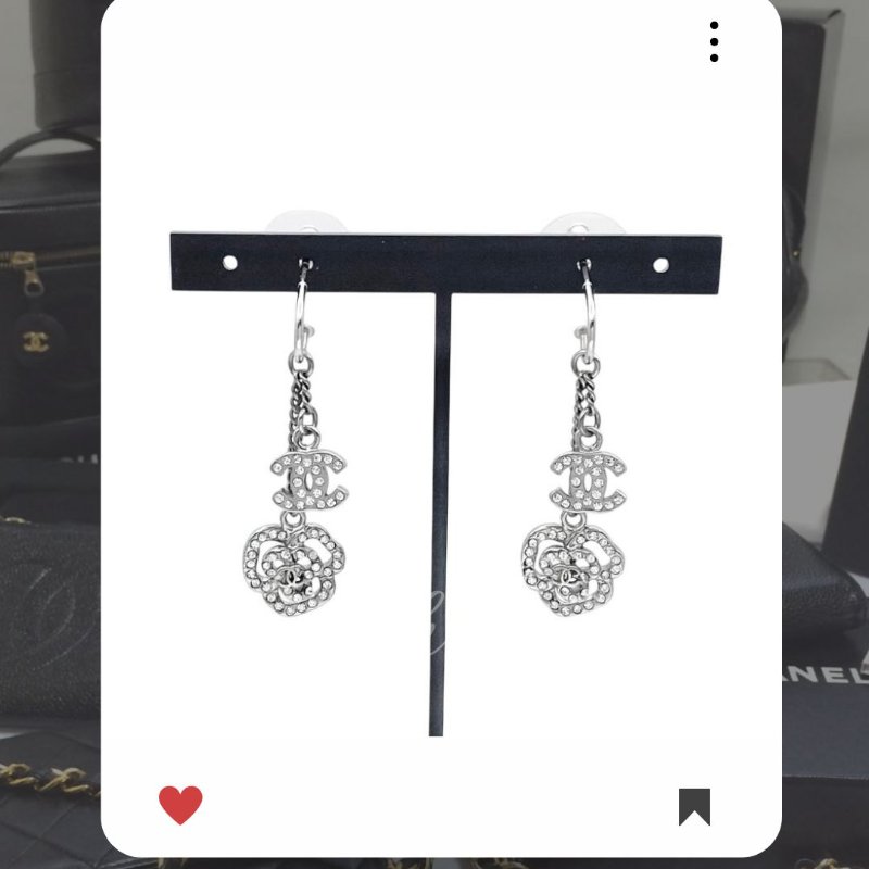 🛍️🎁 雙11🔥 11月新品上架 🔥💖 新款 香奈兒 Chanel 山茶花四葉草水鑽耳環 🔥 香奈兒熱賣款 香奈兒經典款 耳環 CHANEL EARRING-9