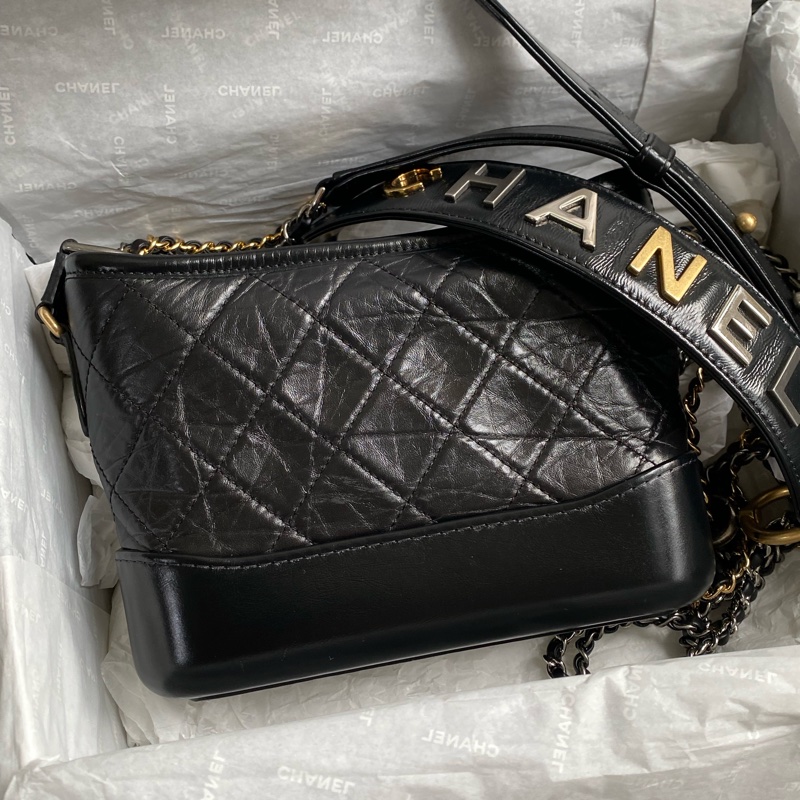 💯CHANEL  流浪包 黑金小號 稀有提把款式-1