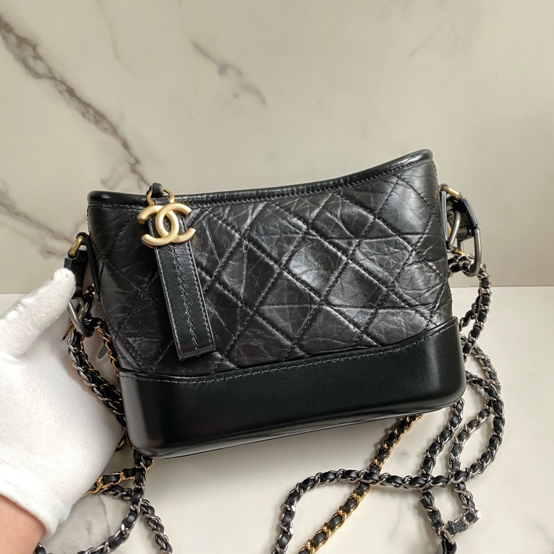 💯CHANEL  流浪包 黑金小號 稀有提把款式-5