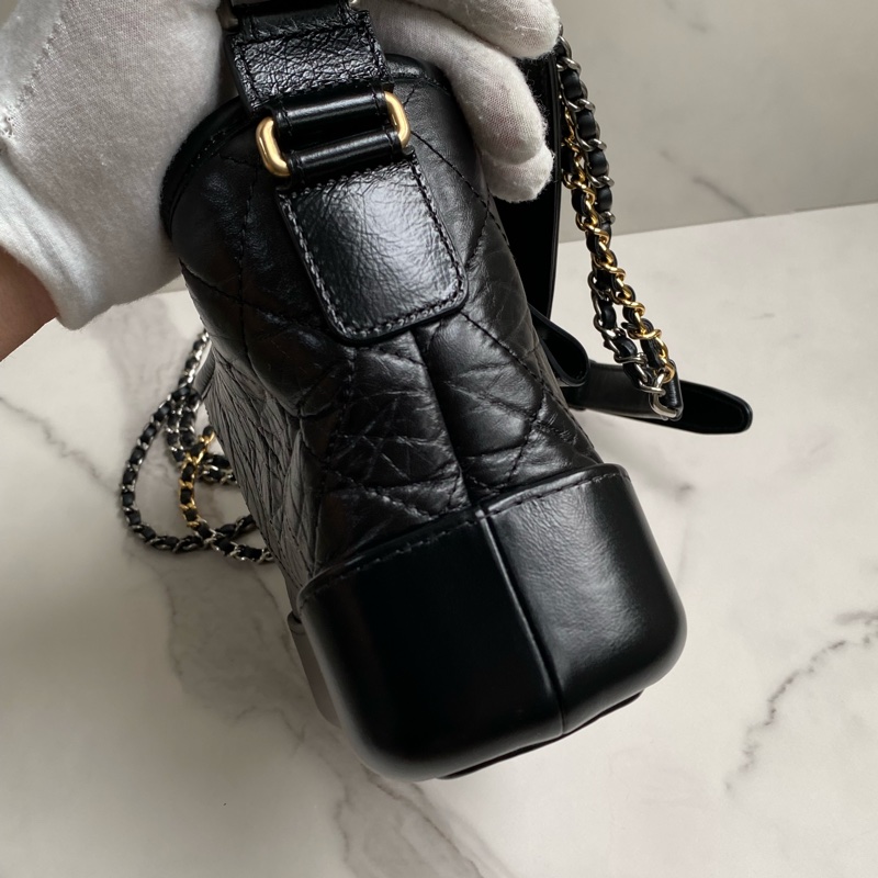 💯CHANEL  流浪包 黑金小號 稀有提把款式-7