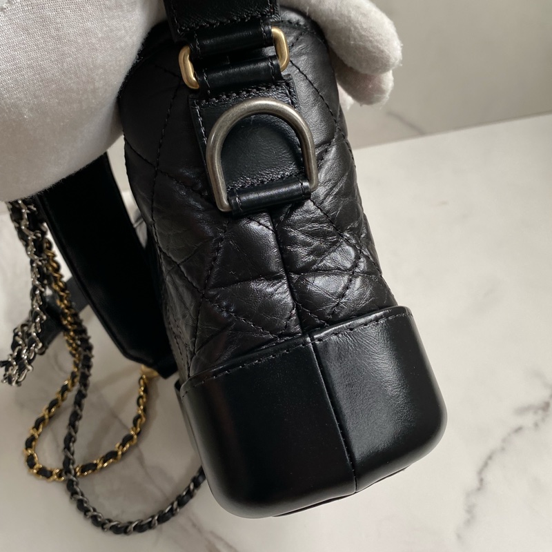 💯CHANEL  流浪包 黑金小號 稀有提把款式-8