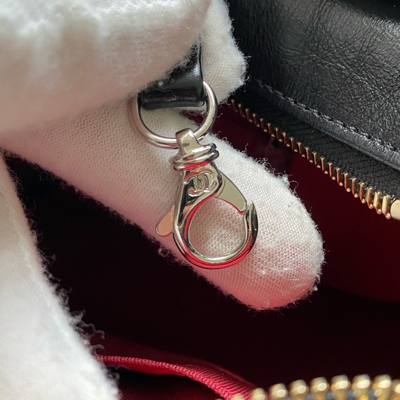 💯CHANEL  流浪包 黑金小號 稀有提把款式-33