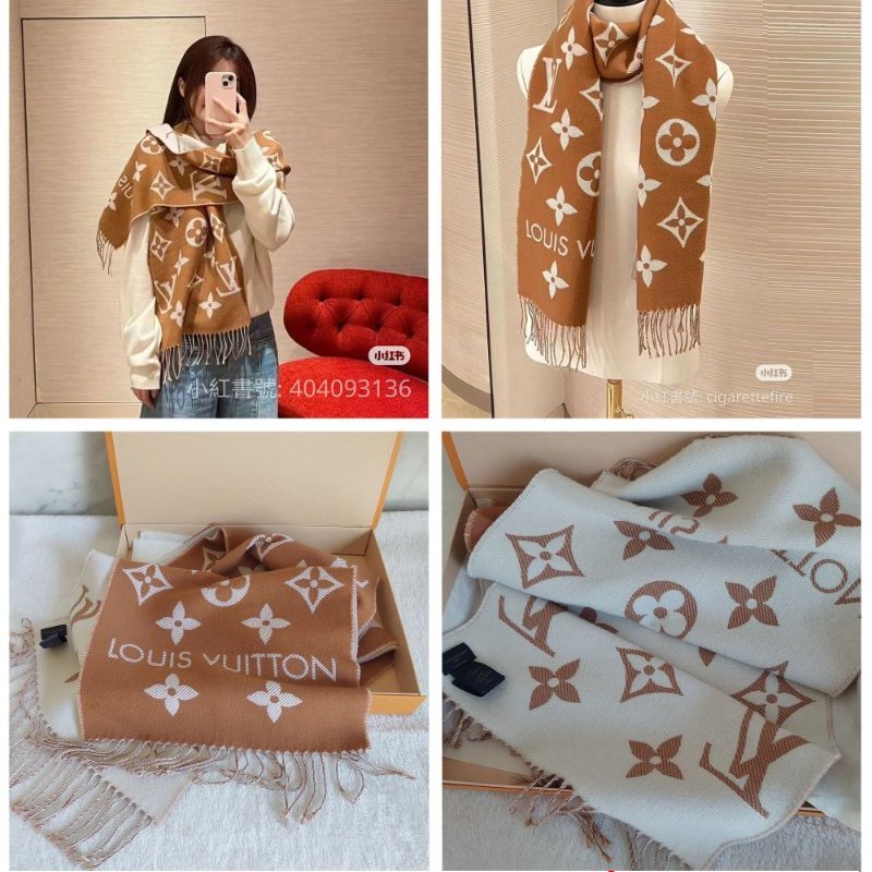 LV M78935  🎀實品拍照🎀 榛子色  Monogram Essential 圍巾~二手美品-5