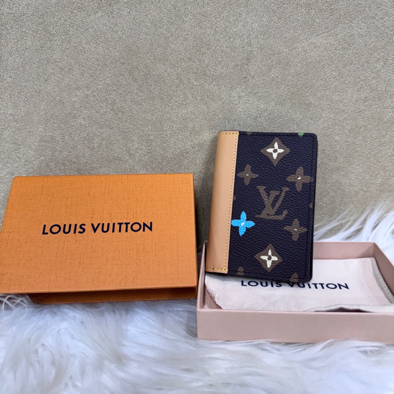 LV 老花萬用卡包 卡夾 限量款 晶片款-0