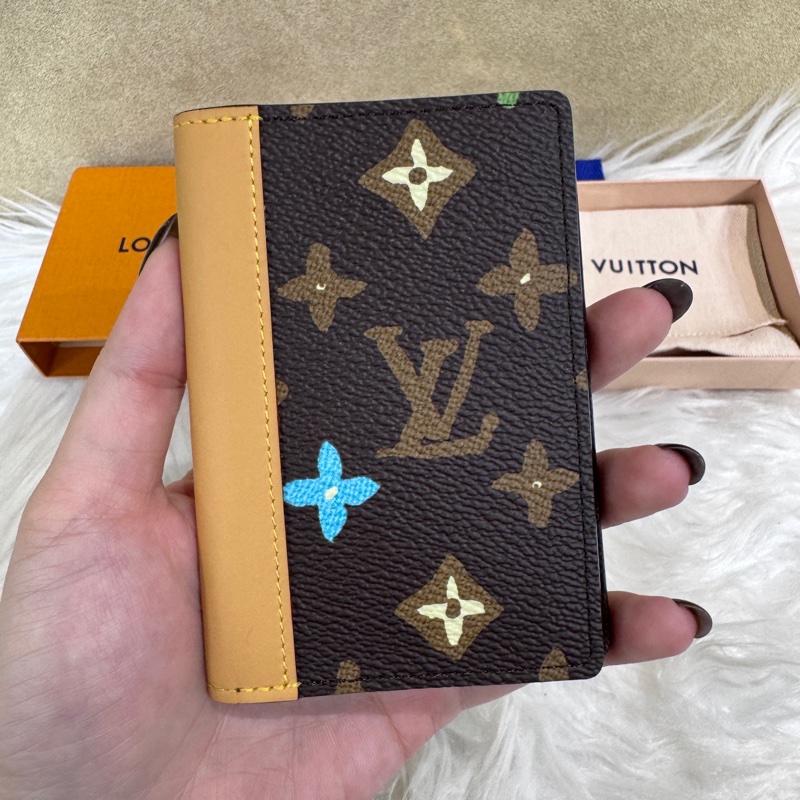 LV 老花萬用卡包 卡夾 限量款 晶片款-1