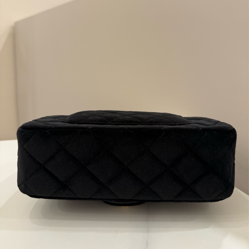 （全新大全配） chanel香奈兒25k 蝴蝶結手柄黑絲絨cf-7