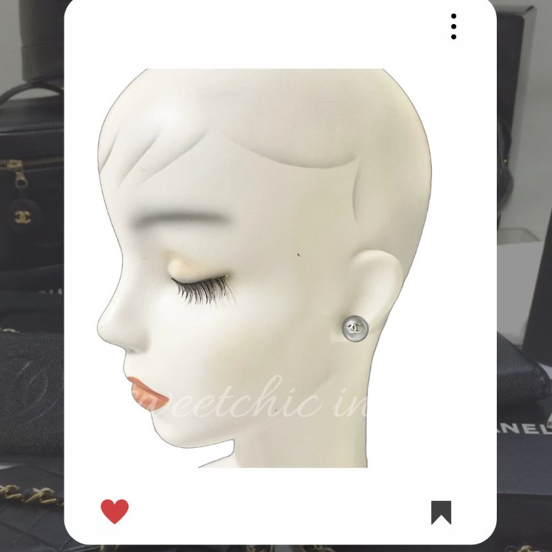 🛍️🎁 雙11🔥 11月新品上架 🔥💖 香奈兒 Chanel 銀灰色小圓珠CC耳環 🔥 香奈兒熱賣款 香奈兒經典款 耳環 CHANEL EARRING-4