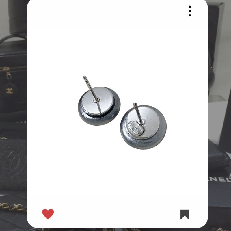 🛍️🎁 雙11🔥 11月新品上架 🔥💖 香奈兒 Chanel 銀灰色小圓珠CC耳環 🔥 香奈兒熱賣款 香奈兒經典款 耳環 CHANEL EARRING-6