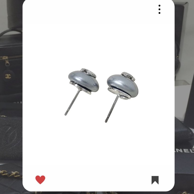 🛍️🎁 雙11🔥 11月新品上架 🔥💖 香奈兒 Chanel 銀灰色小圓珠CC耳環 🔥 香奈兒熱賣款 香奈兒經典款 耳環 CHANEL EARRING-7