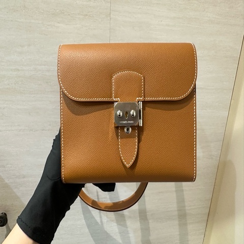 Hermes 37金棕Epson銀釦Sac A Depeches21肩斜背郵差包H085470