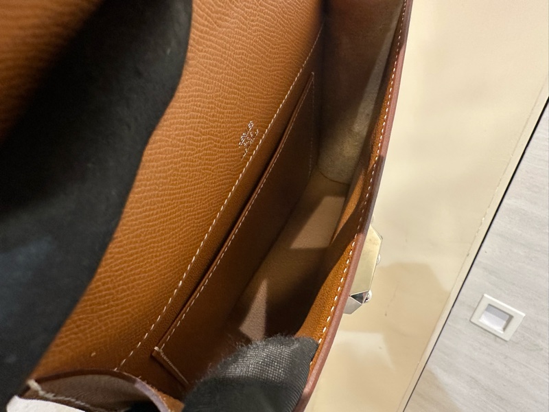 Hermes 37金棕Epson銀釦Sac A Depeches21肩斜背郵差包H085470-7