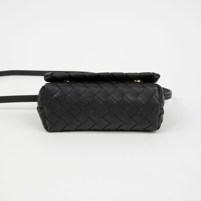 BOTTEGA VENETA Intrecciato 翻蓋迷你肩斜背包 609412-4