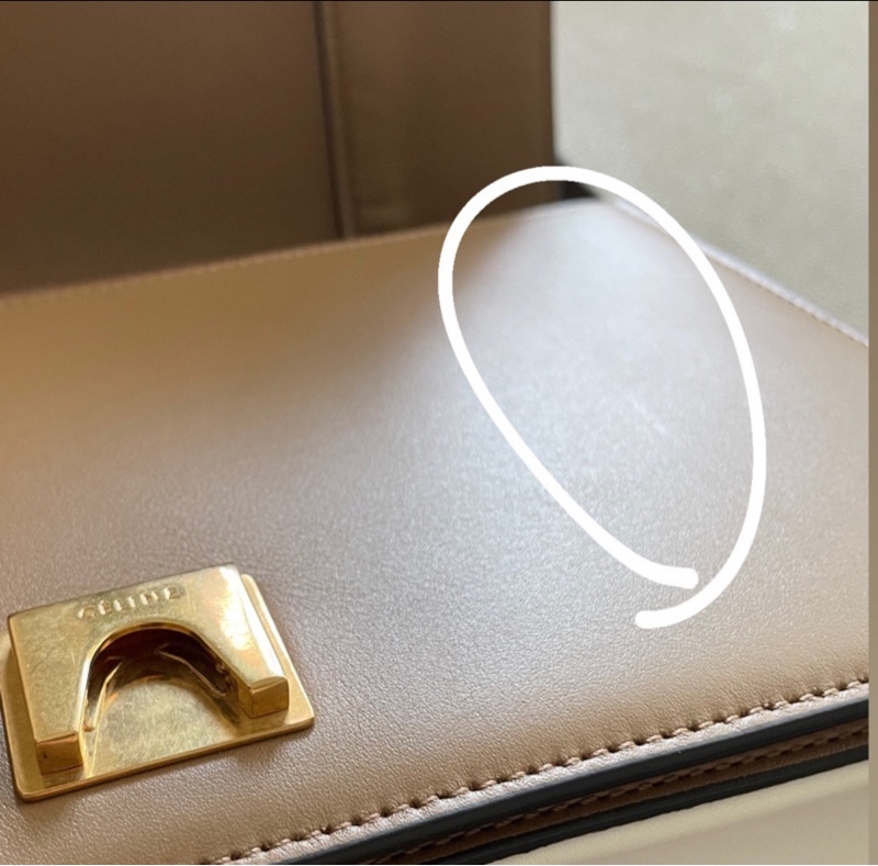 celine白棕拼色Frame bag（已停產）-8