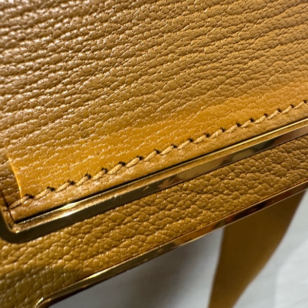 Hermes 28焦糖色山羊皮Mysore金釦Geta斜背包H083052CCAI-8