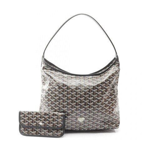GOYARD Boheme Hobo 單肩包，帆布皮革，黑色多色，二手女款