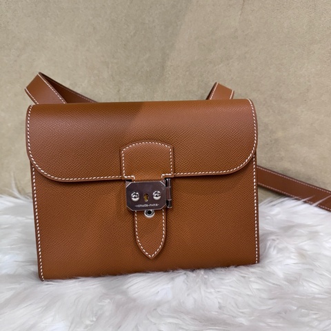 Hermes Sac a depeches21 金棕銀Epsom郵差包 K刻2025離櫃品