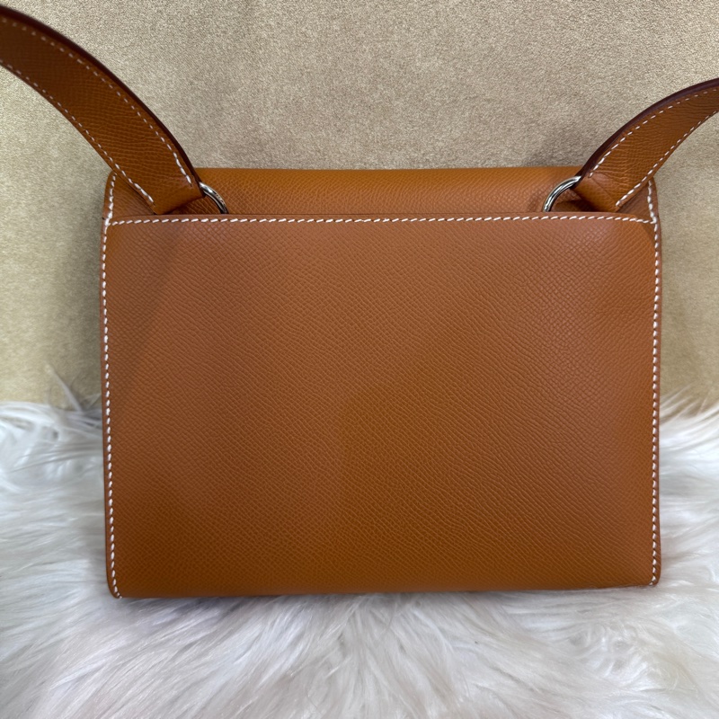 Hermes Sac a depeches21 金棕銀Epsom郵差包 K刻2025離櫃品-1