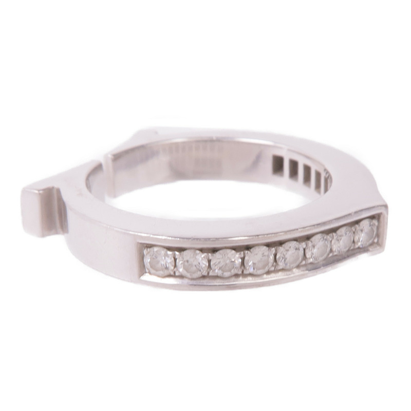 CARTIER 18K白金C Ring鑽石戒指Cartier#53/US#6.25-3