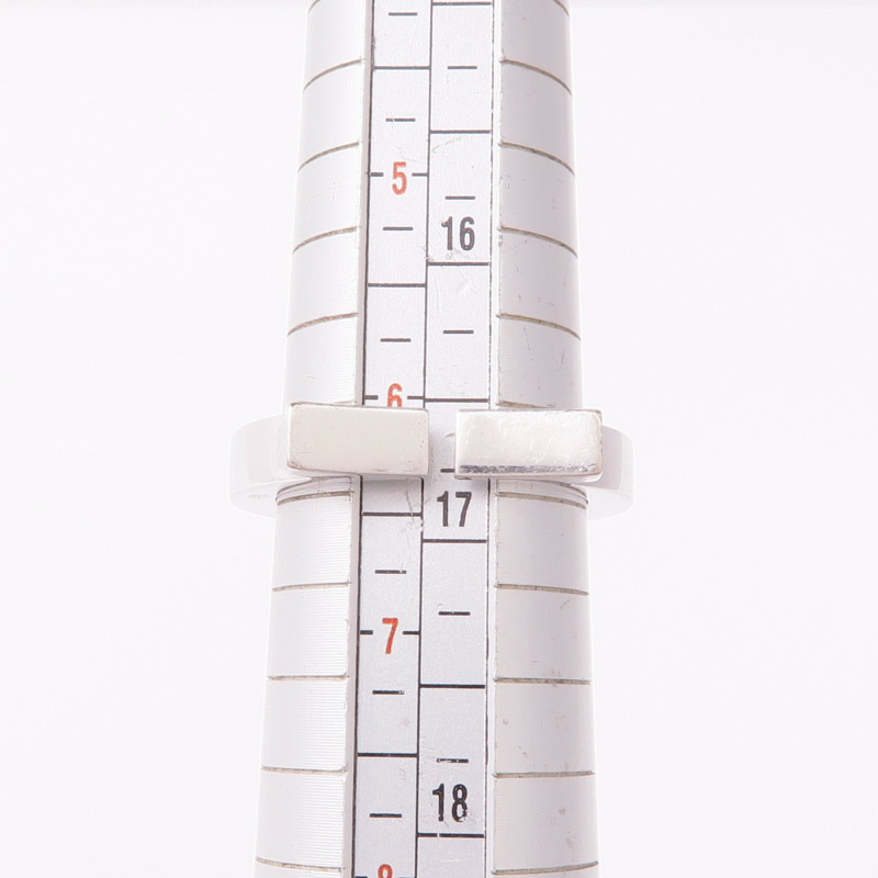 CARTIER 18K白金C Ring鑽石戒指Cartier#53/US#6.25-5