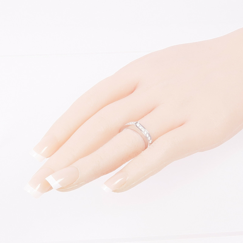 CARTIER 18K白金C Ring鑽石戒指Cartier#53/US#6.25-6
