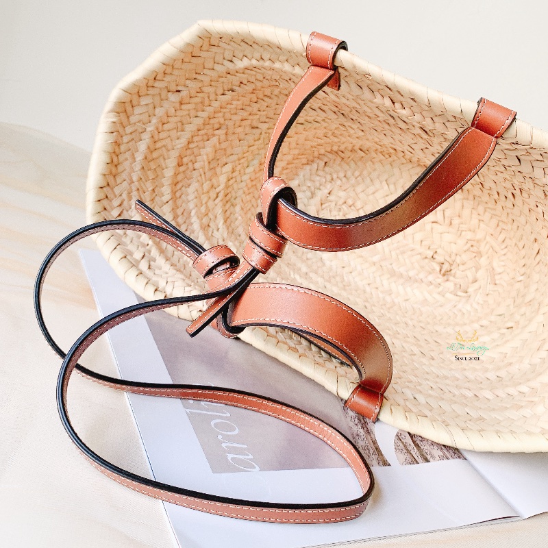 Celine 賽琳 棕色 草編 兩用 菜籃子 草編包 托特包 兩用包 度假包-10