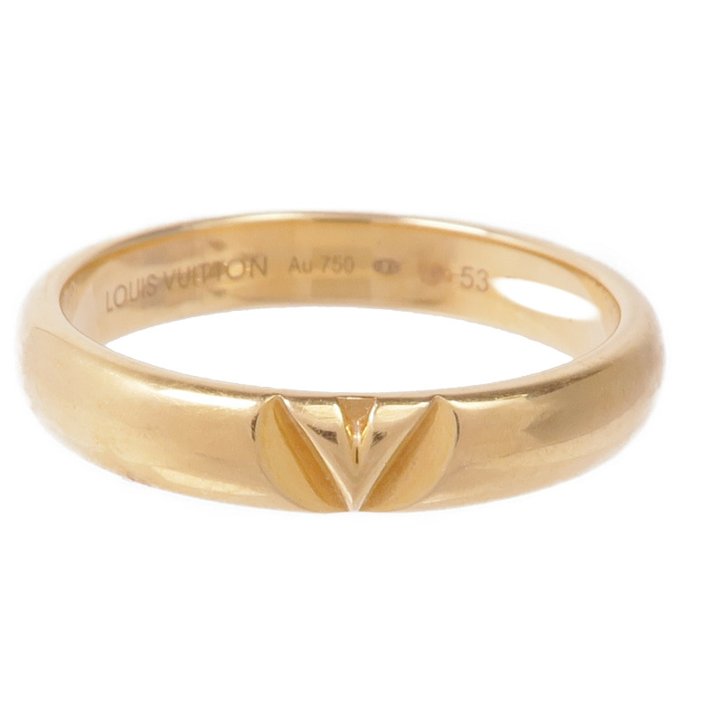 LOUIS VUITTON 18K黃金Volt Multi Wedding Band戒指LV#53/US#6.5-1