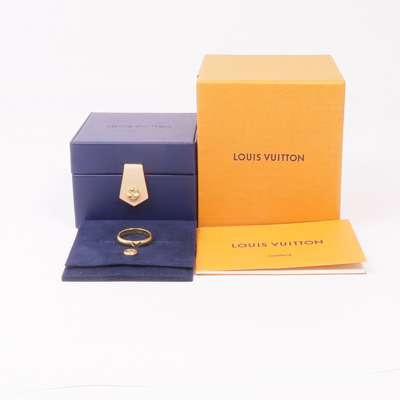 LOUIS VUITTON 18K黃金Volt Multi Wedding Band戒指LV#53/US#6.5-6