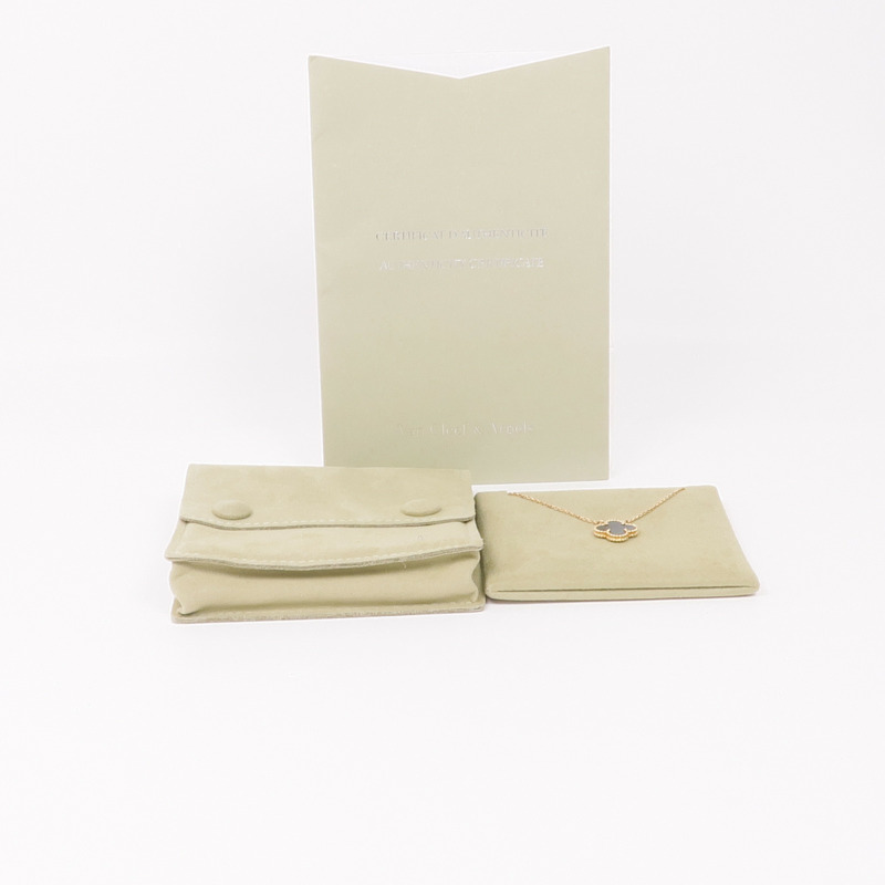 Van Cleef & Arpels 18K黃金Vintage Alhambra Pendant孔雀石項鍊-7