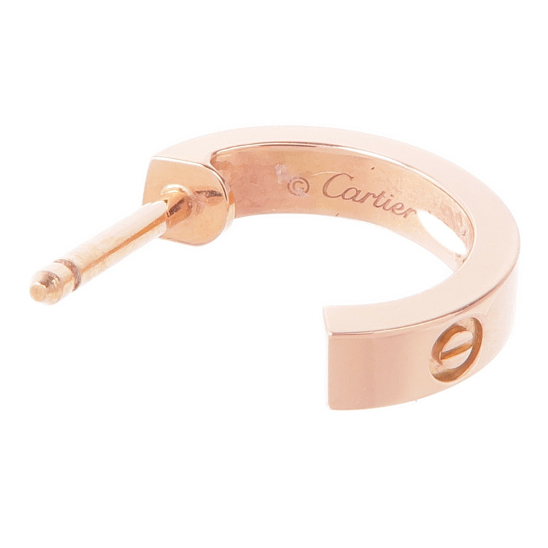 CARTIER 18K玫瑰金Love Hoop Earrings耳環-5