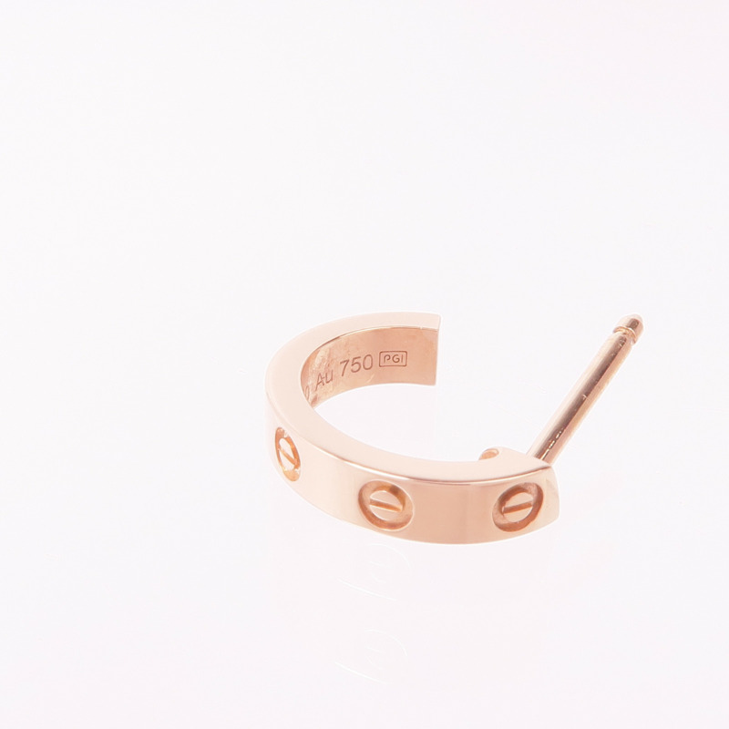 CARTIER 18K玫瑰金Love Hoop Earrings耳環-6