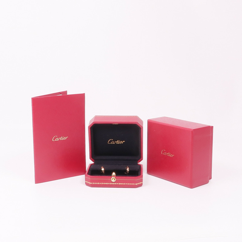 CARTIER 18K玫瑰金Love Hoop Earrings耳環-7