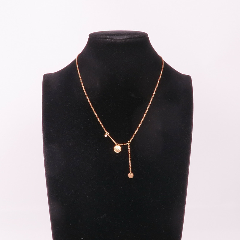 HERMES 18K玫瑰金EX Libris Pendant鑽石項鍊-8