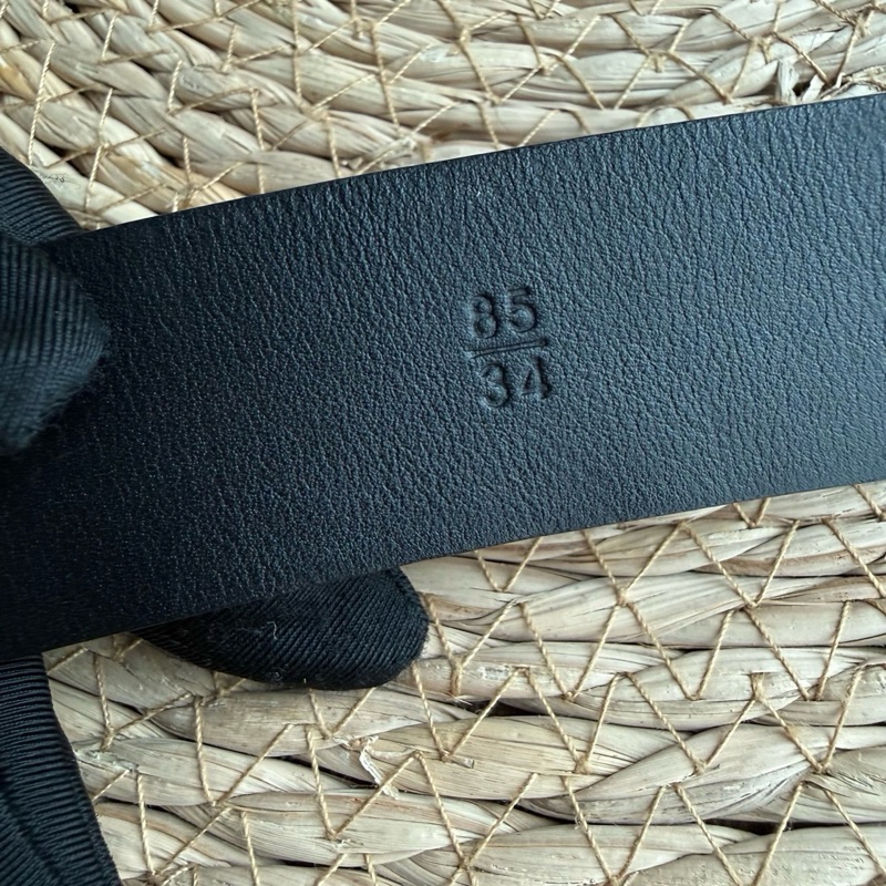 chanel 雙C黑金皮穿鏈小牛皮腰帶 尺寸：85碼 附件：盒子 塵袋 小冊子-5