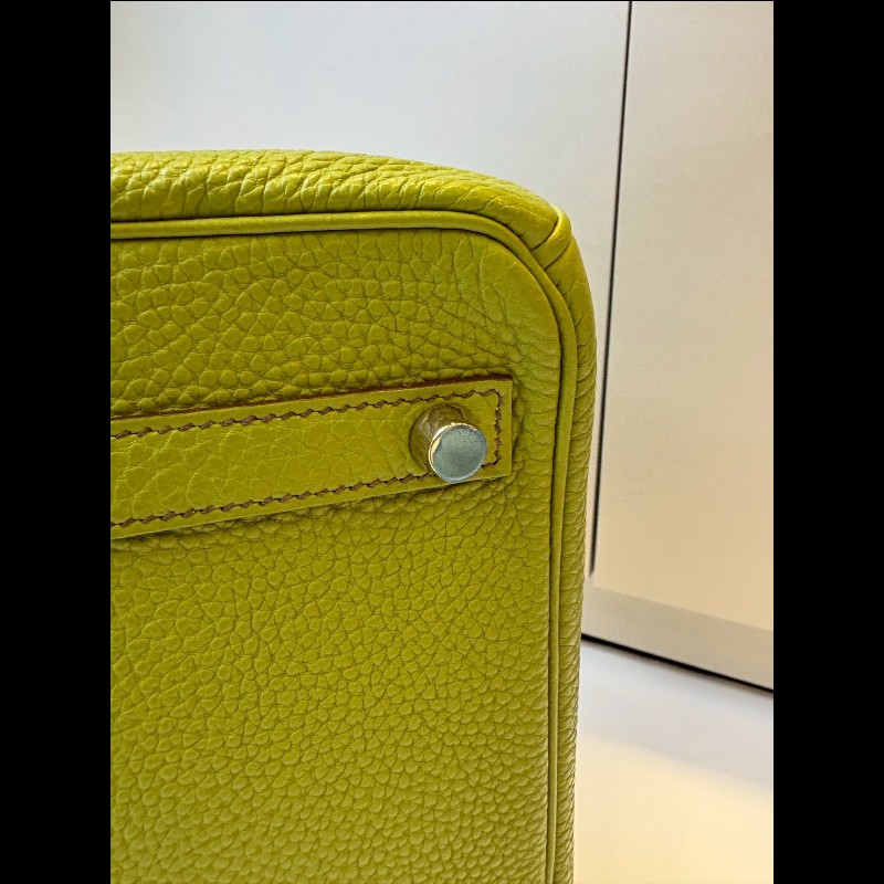Hermes 綠皮金釦柏金包 30-17