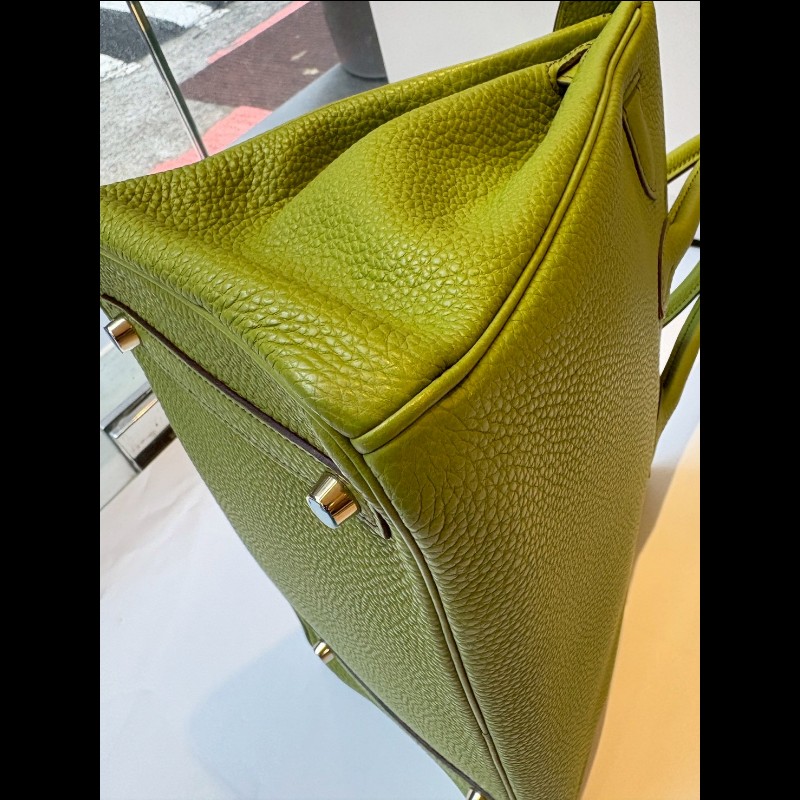 Hermes 綠皮金釦柏金包 30-19