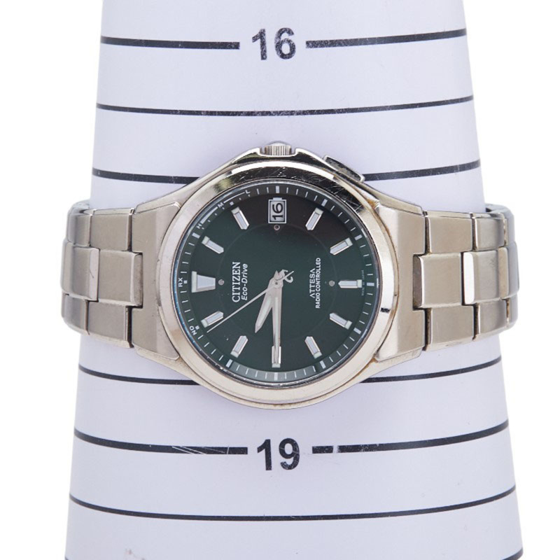 西鐵城 Attesa Eco-Drive 光動能腕錶 H110-T011331 太陽能電波校時 黑色錶盤 鈦金屬 藍寶石水晶 男士腕錶-6