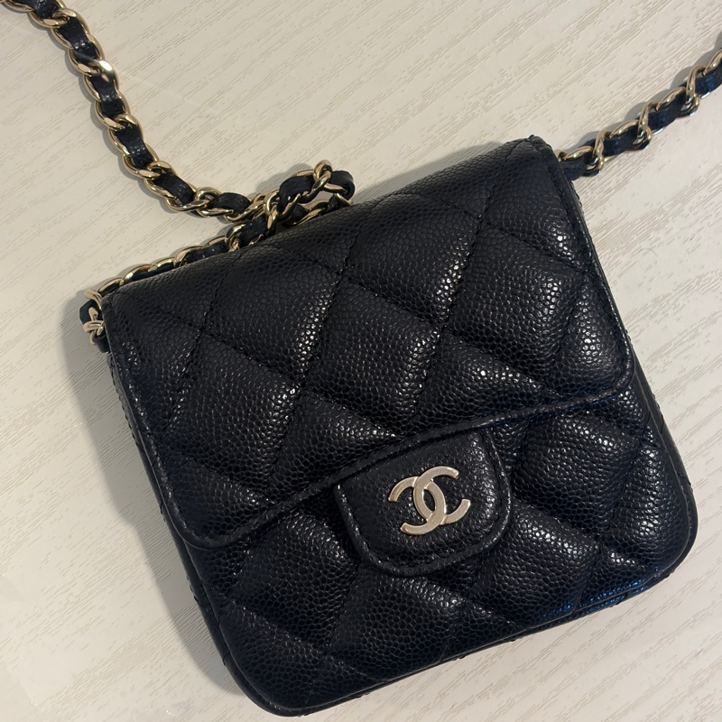 香奈兒Chanel CF零錢荔枝皮鏈條包-1