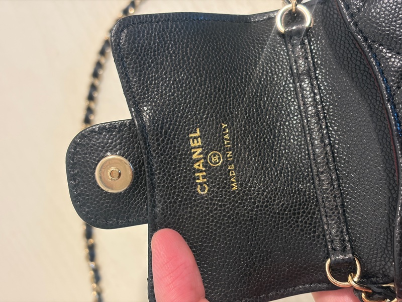 香奈兒Chanel CF零錢荔枝皮鏈條包-4