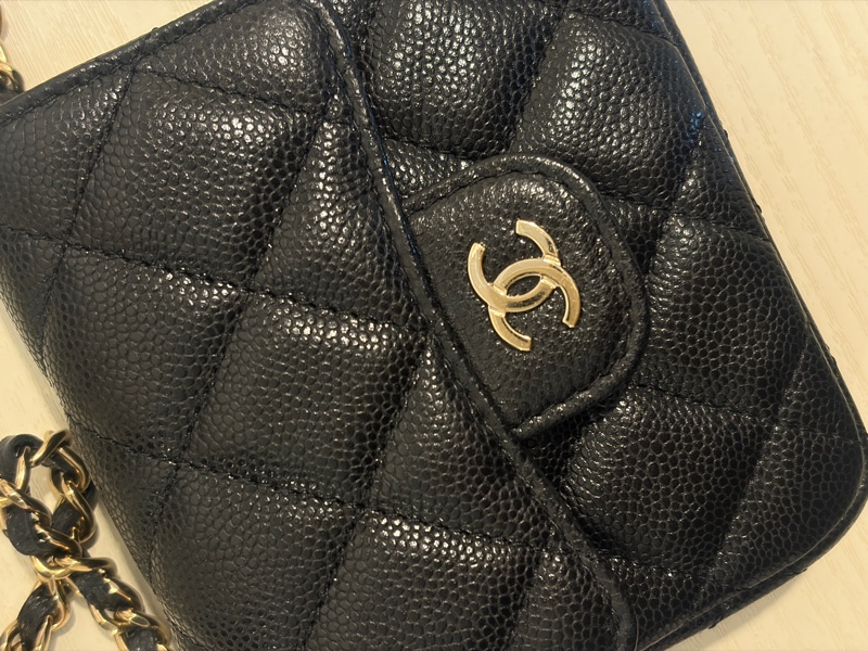 香奈兒Chanel CF零錢荔枝皮鏈條包-18