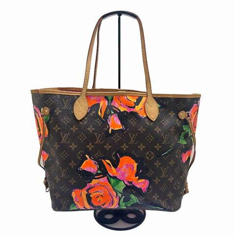 字紋玫瑰花圖案NeveFull- 中款肩背包